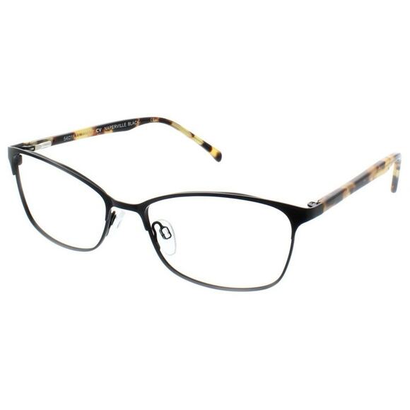 Women's Clear Vision Naperville 135 mm Eyeglasses Frames in Black - Picture 1 of 12